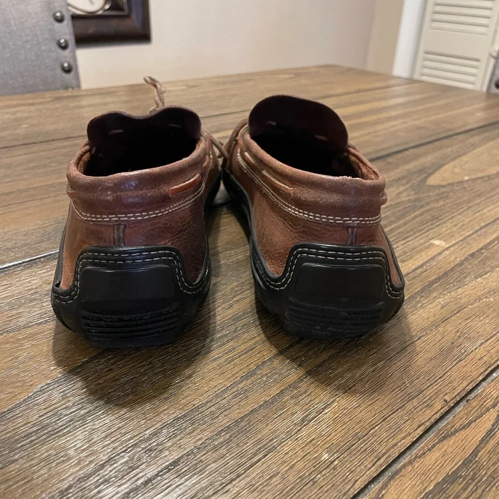 Tod’s Brown Leather Driving Loafers Men’s 9.5 (Estimated) Lace Moccasins Italy